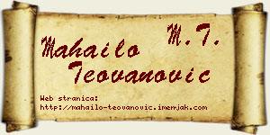 Mahailo Teovanović vizit kartica